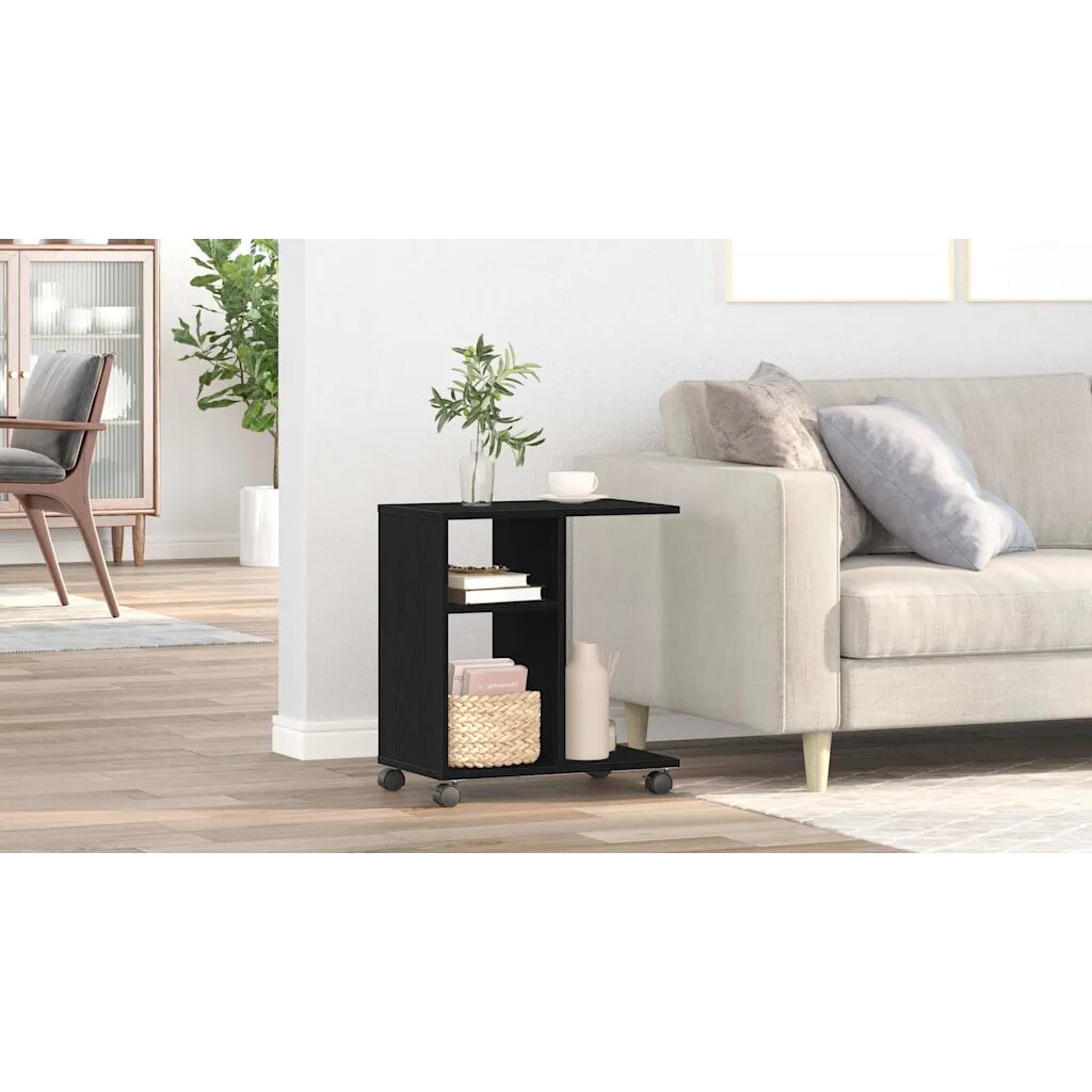 vidaXL Масичка Черен дъб 50 x 30 x 55 см Инженерна дървесина
