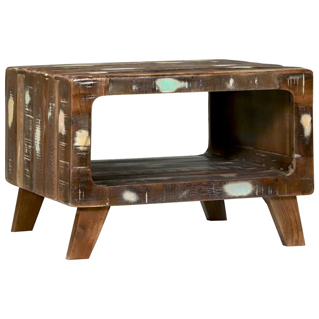 vidaXL Масичка за кафе 50 x 50 x 35 cm Солидно възстановено дърво