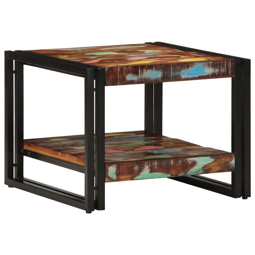 vidaXL Масичка за кафе 50x50x38 cm регенерирано дърво масив