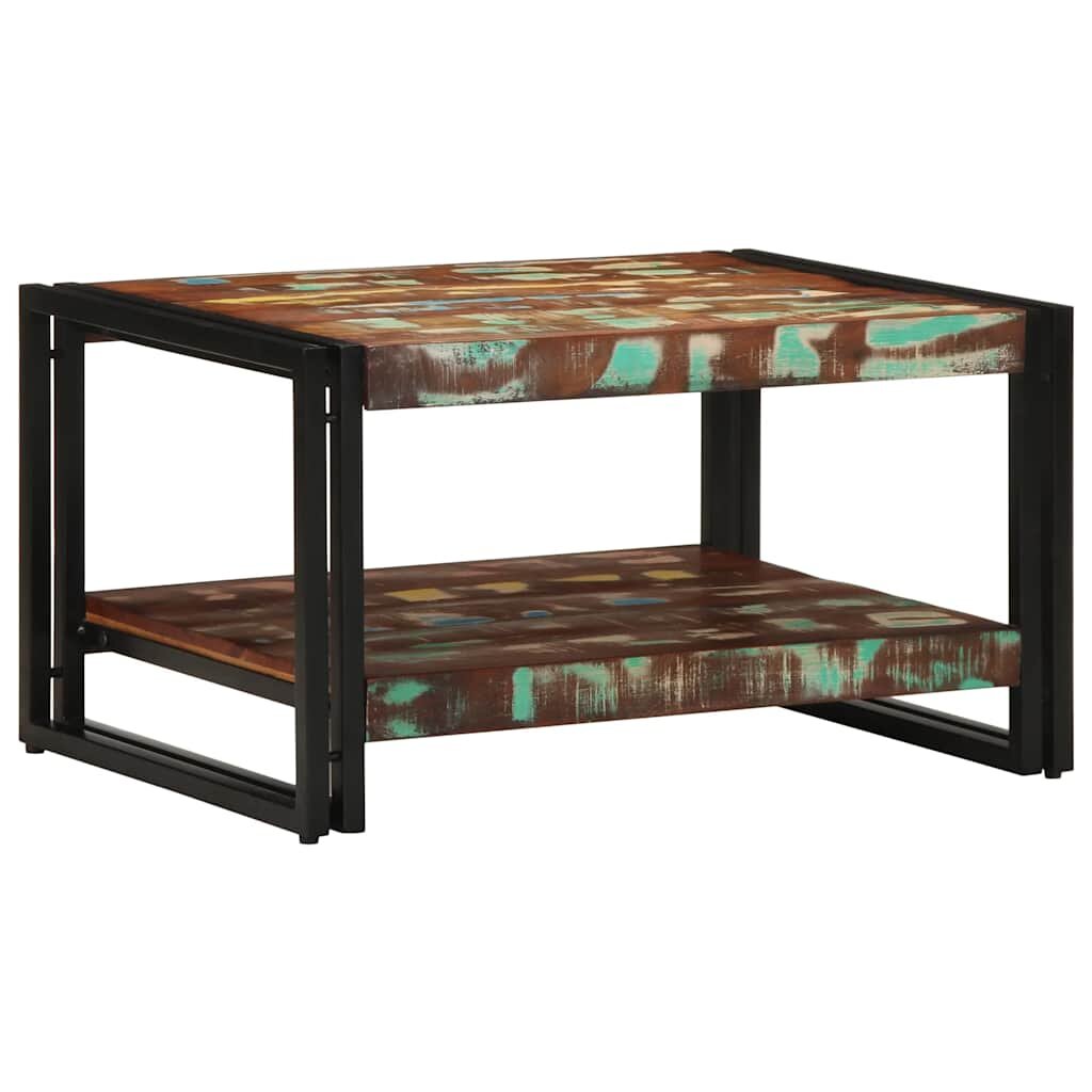 vidaXL Масичка за кафе 70x50x38 cm регенерирано дърво масив