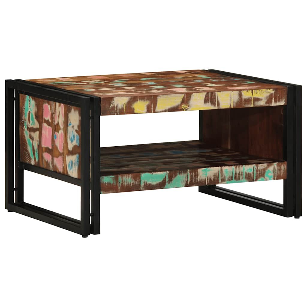 vidaXL Масичка за кафе 70x50x38 cm регенерирано дърво масив