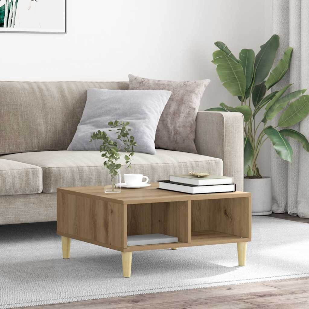 vidaXL Масичка за кафе Artisan Oak 60x60x30 cm Инженерна дървесина