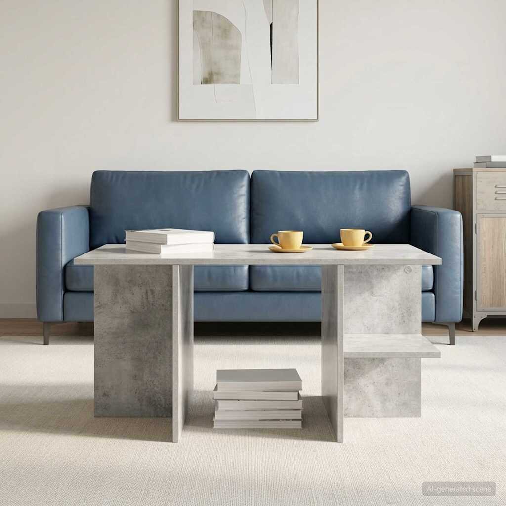 vidaXL Масичка за кафе Бетонно сиво 87 x 50 x 45 см