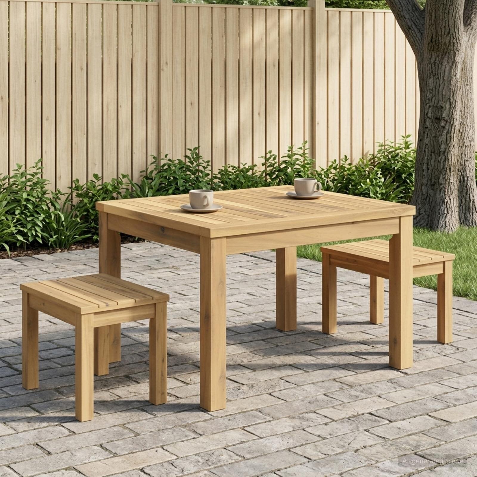 vidaXL Масичка за кафе Бяло 49 x 605 x 36 cm Солидно акациево дърво