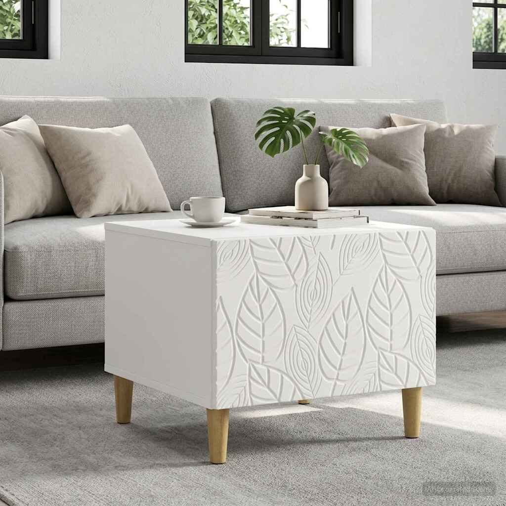 vidaXL Масичка за кафе Бяло 50 x 49 x 40 см Инженерна дървесина