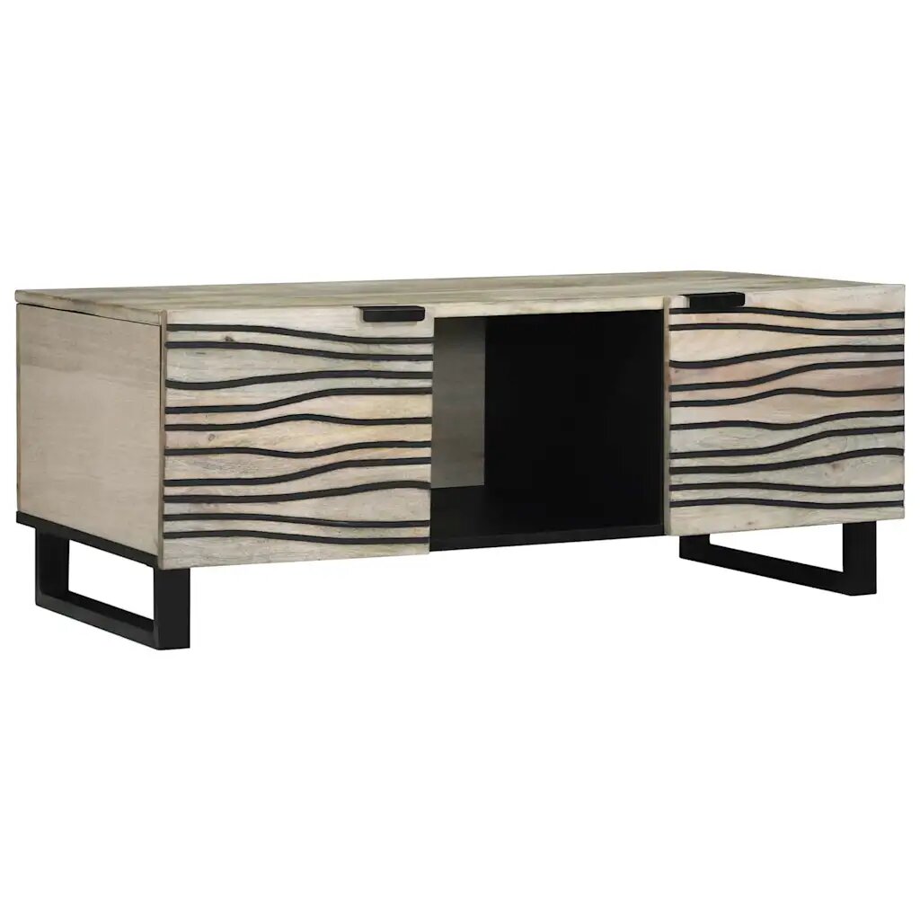 vidaXL Масичка за кафе Бяло Размер 100 x 54 x 40 см