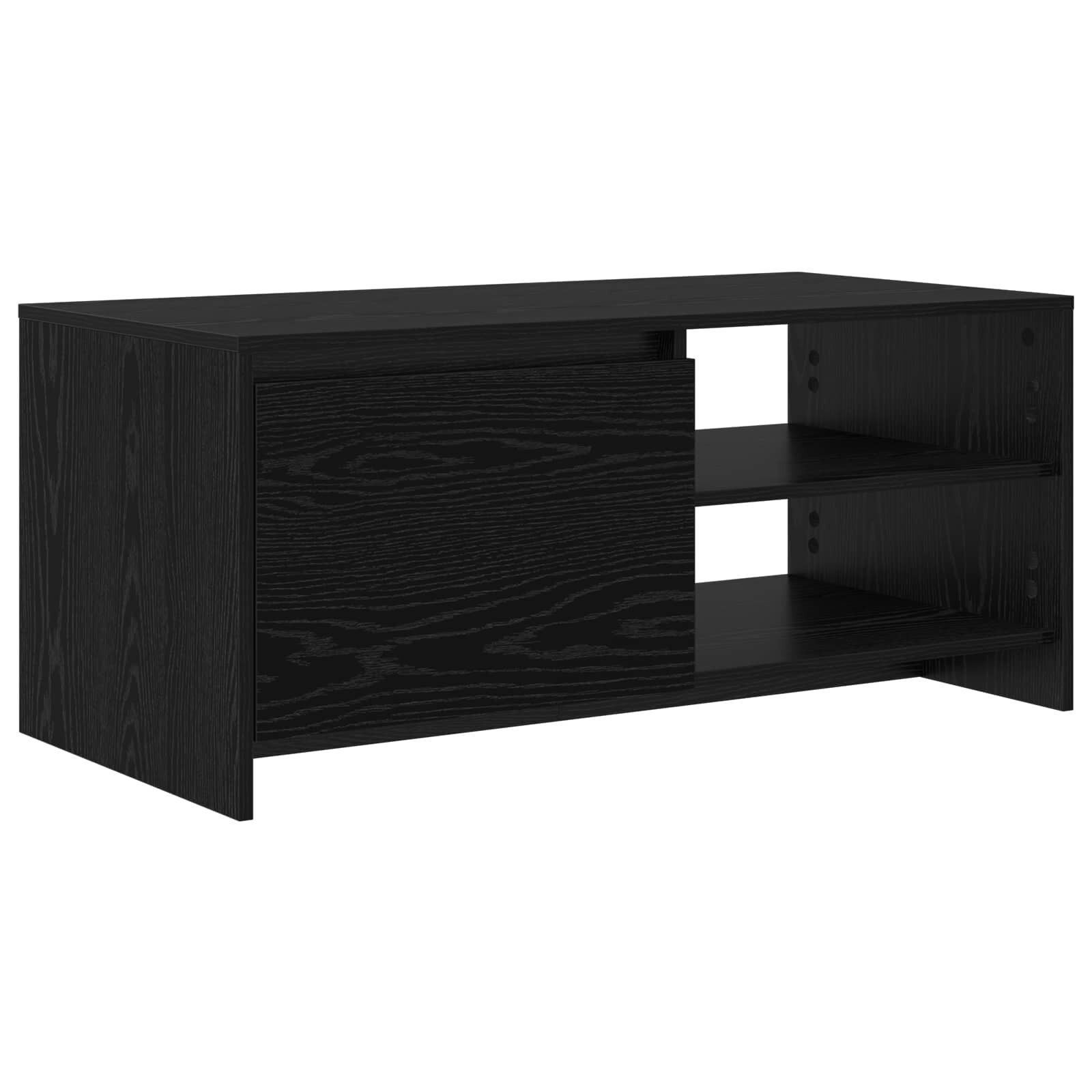 vidaXL Масичка за кафе Черен дъб 102 x 50 x 45 см Инженерна дървесина