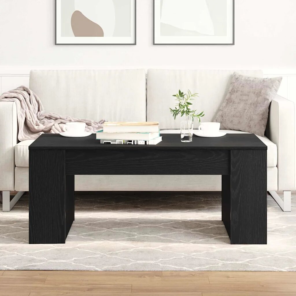 vidaXL Масичка за кафе Черния дъб 102 x 55 x 42 cm Инженерна дървесина