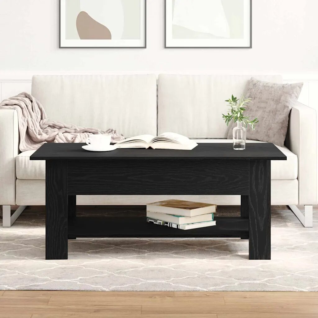 vidaXL Масичка за кафе Черния дъб 102 x 55 x 42 cm Инженерна дървесина