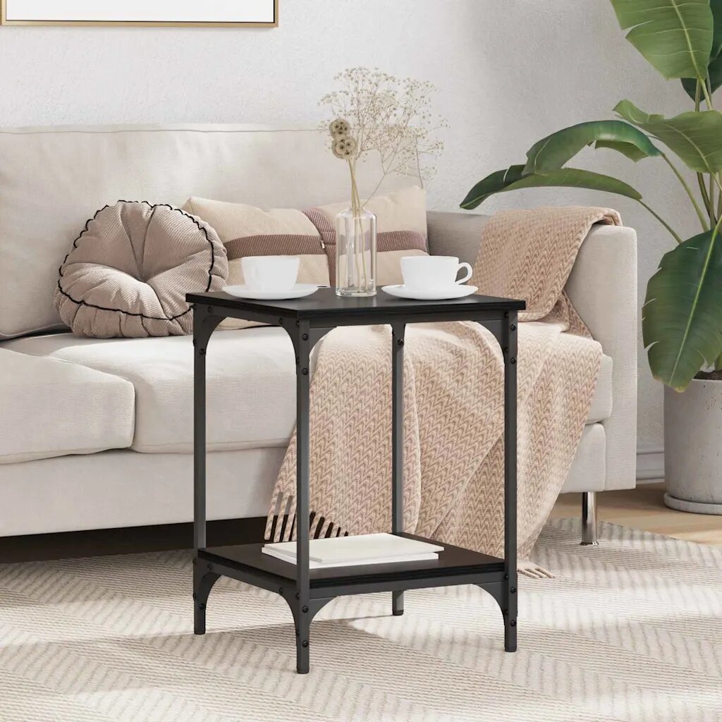 vidaXL Масичка за кафе Черния дъб 40 x 40 x 55 см Инженерна дървесина