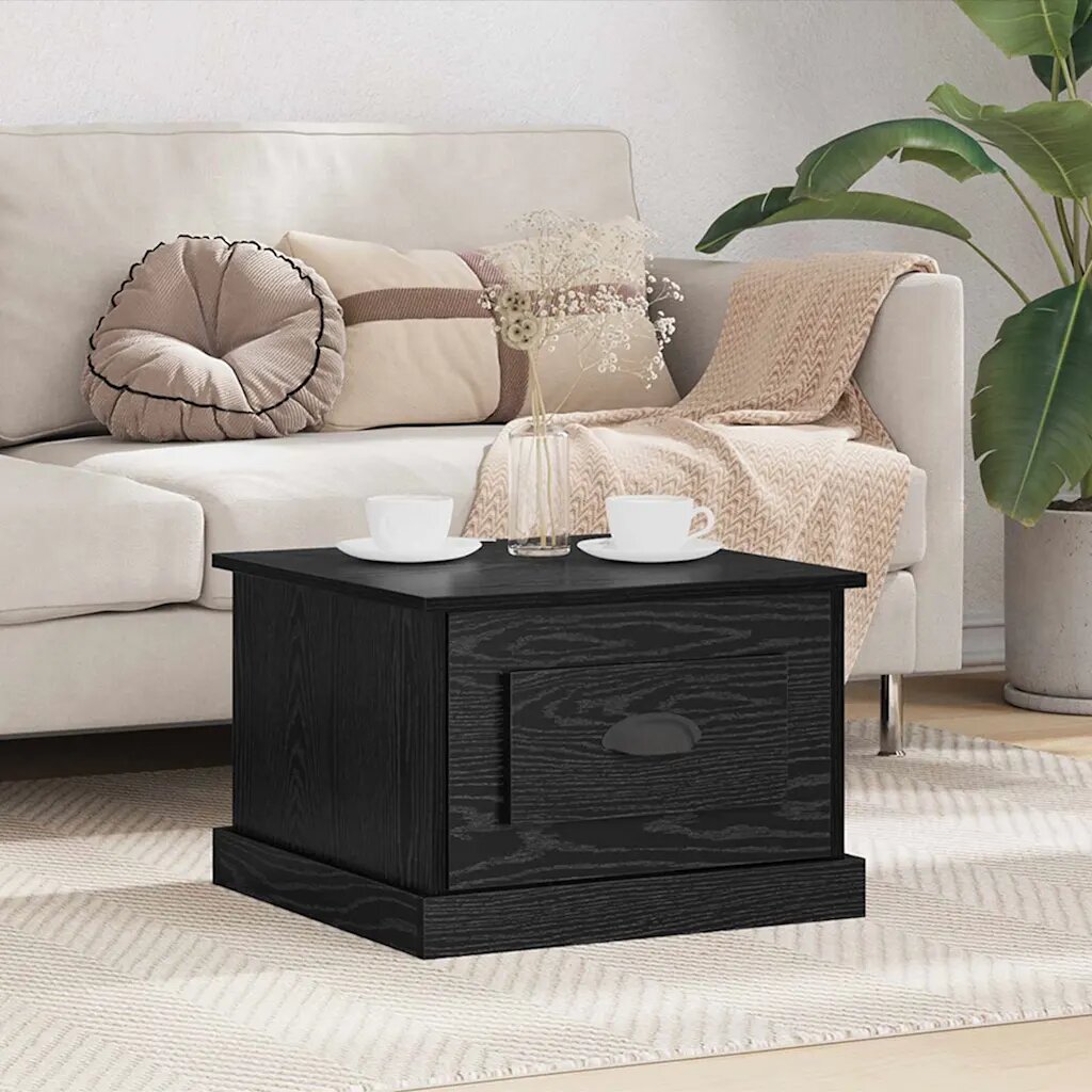 vidaXL Масичка за кафе Черния дъб 50 x 50 x 35 cm Инженерна дървесина