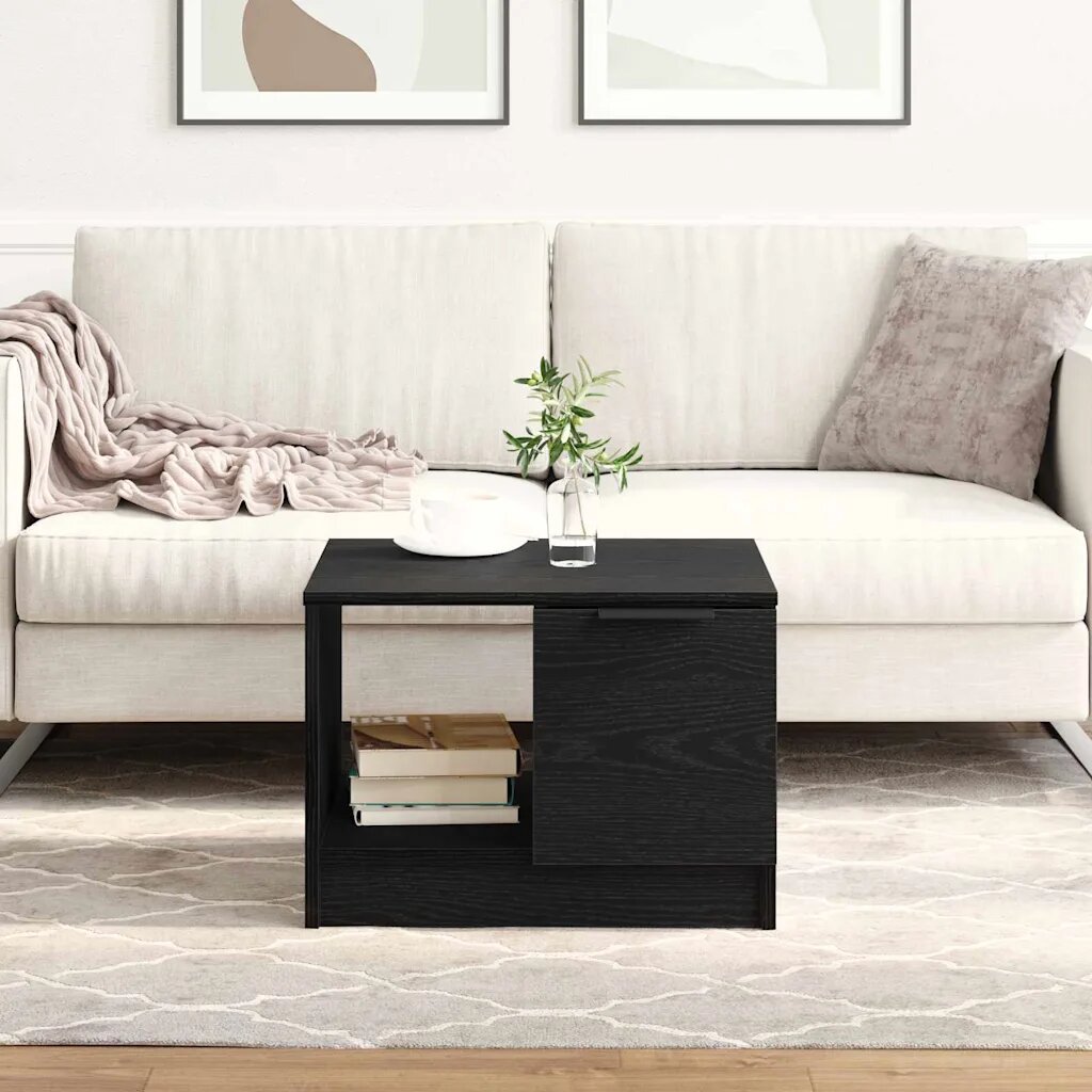 vidaXL Масичка за кафе Черния дъб 50 x 50 x 36 см Инженерна дървесина