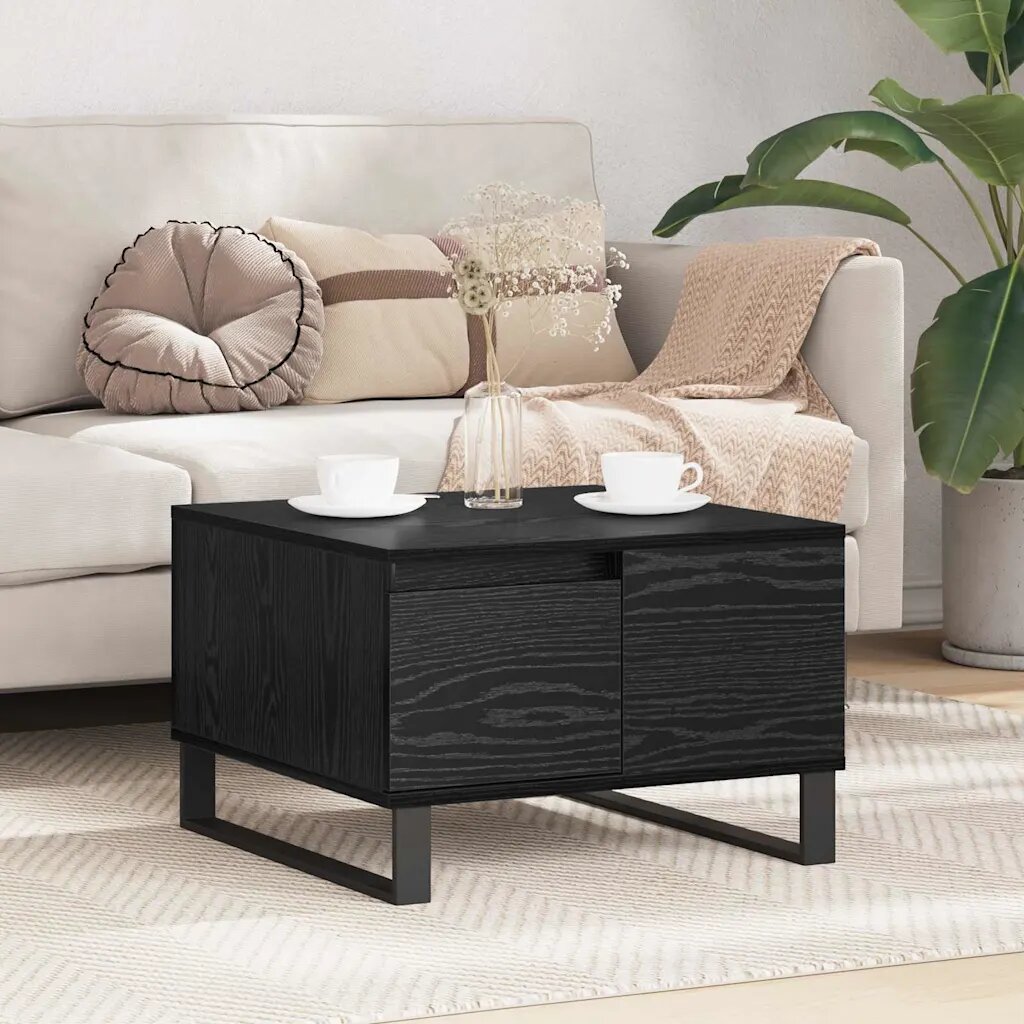 vidaXL Масичка за кафе Черния дъб 55 x 55 x 365 см