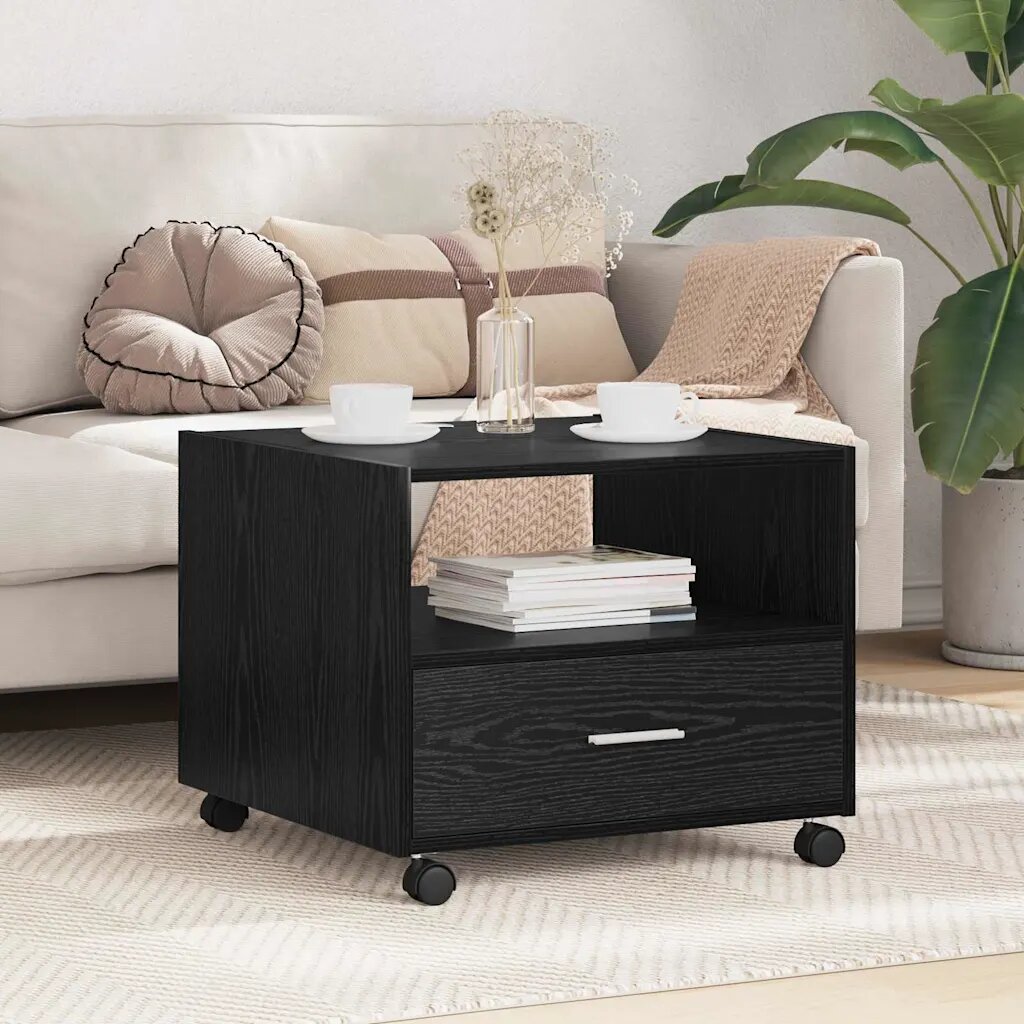 vidaXL Масичка за кафе Черния дъб 55 x 55 x 45см Инженерна дървесина
