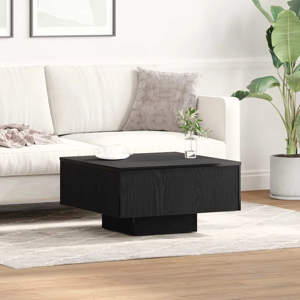 vidaXL Масичка за кафе Черния дъб 60 x 60 x 315 см
