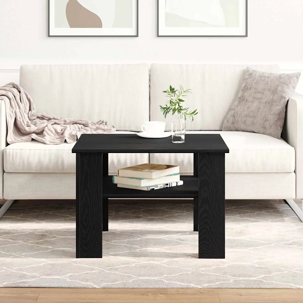 vidaXL Масичка за кафе Черния дъб 60 x 60 x 42 см Инженерна дървесина
