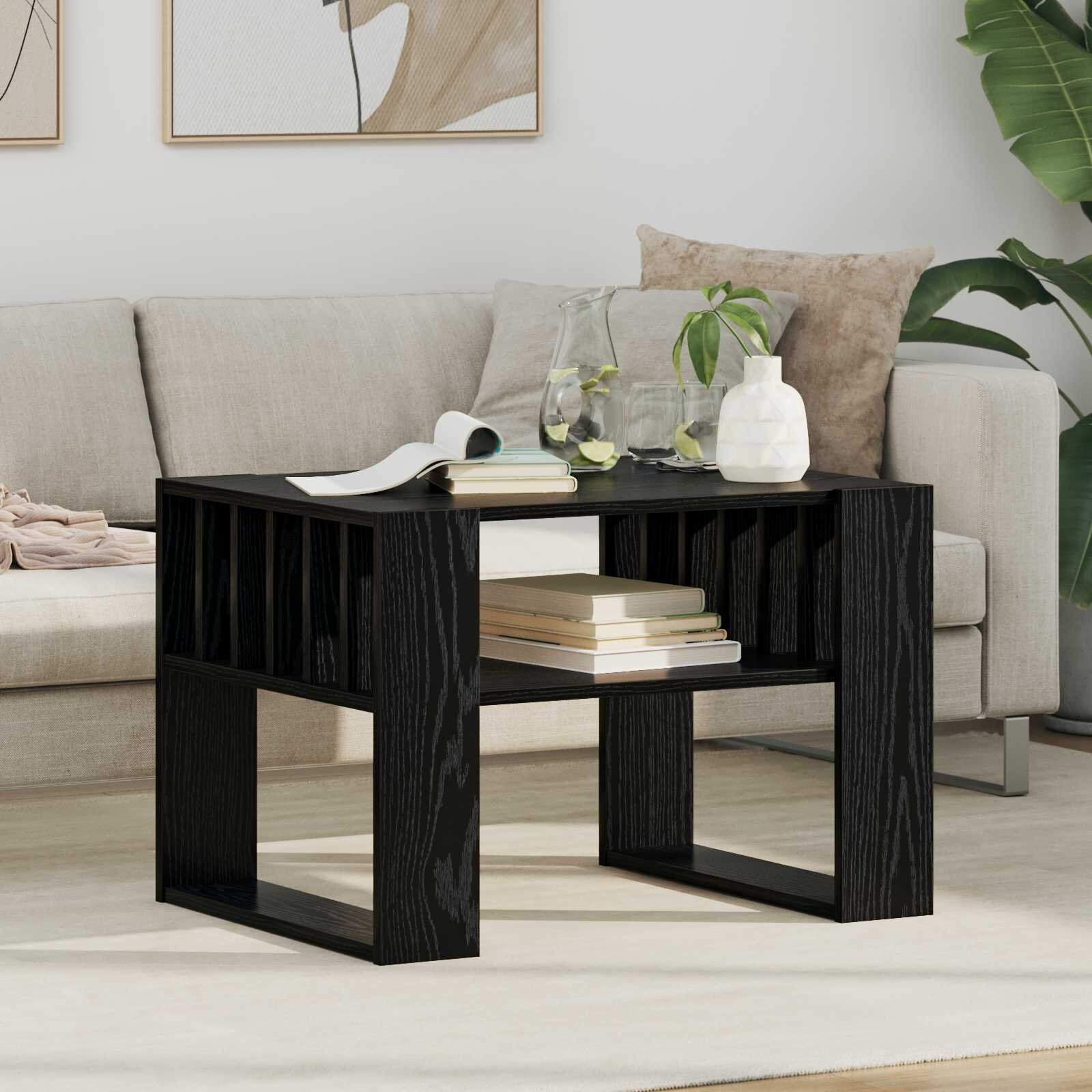 vidaXL Масичка за кафе Черния дъб 66 x 495 x 45 см