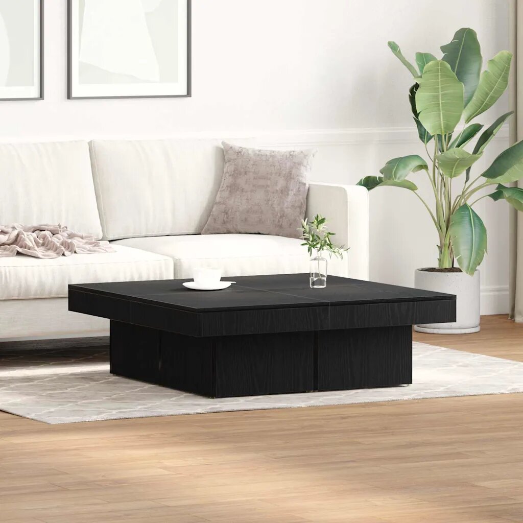 vidaXL Масичка за кафе Черния дъб 90 x 90 x 28 cm Инженерна дървесина
