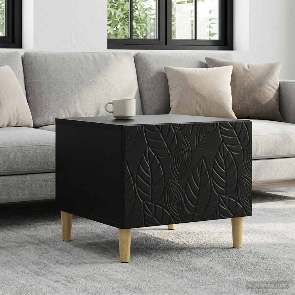 vidaXL Масичка за кафе Черно 50 x 49 x 40 см Инженерна дървесина