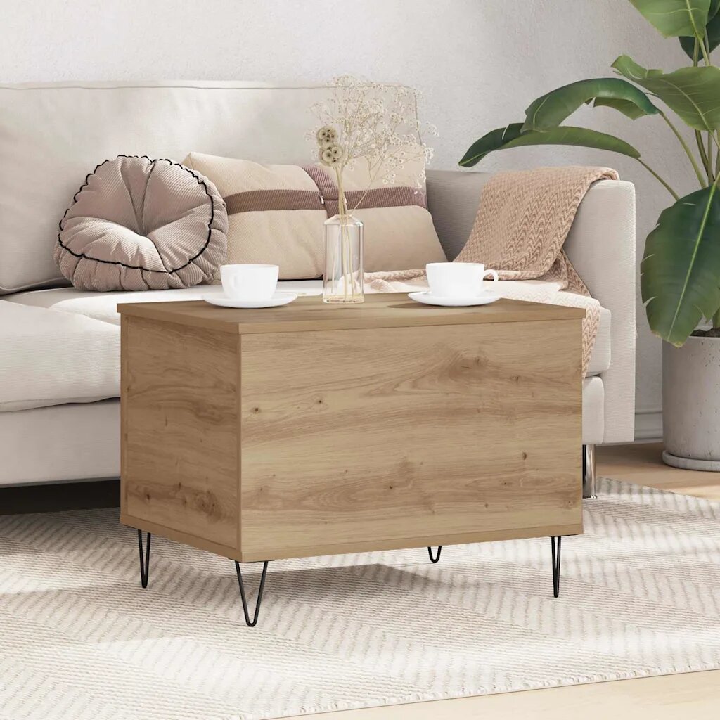 vidaXL Масичка за кафе Дъб 60 x 445 x 45 см Инженерна дървесина
