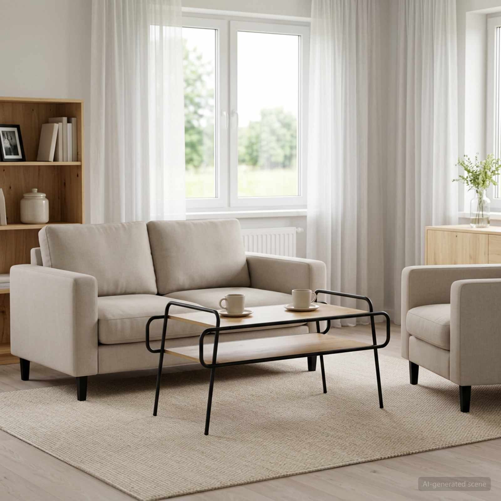 vidaXL Масичка за кафе Дъб артизан 100 x 50 x 51 см