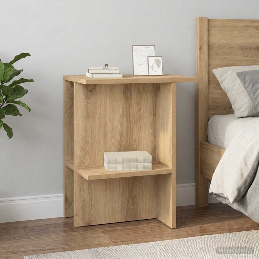 vidaXL Масичка за кафе Дъб артизан 40 x 30 x 49 см Инженерна дървесина