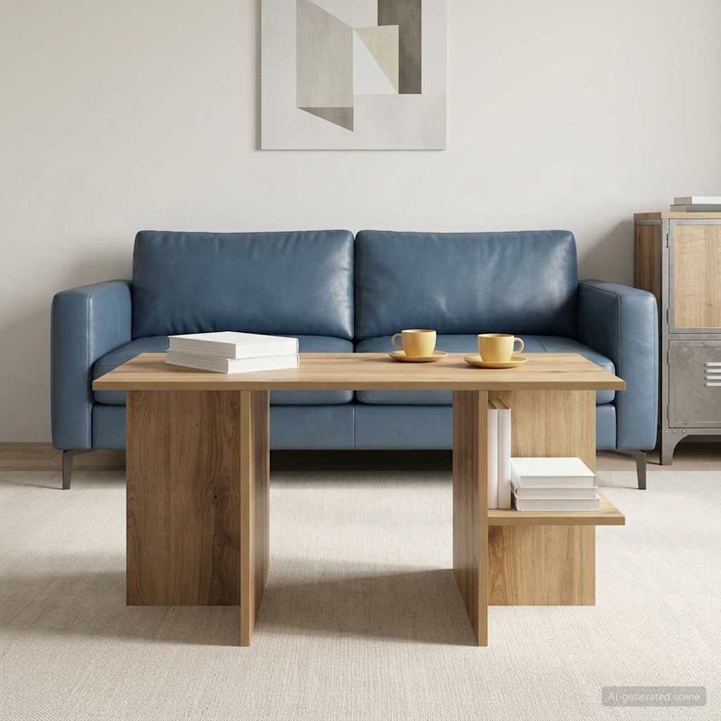 vidaXL Масичка за кафе Дъб артизан 87 x 50 x 45 см