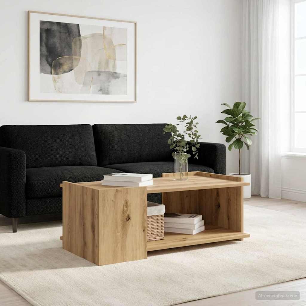 vidaXL Масичка за кафе Дъб артизан 90 x 50 x 33 см Инженерна дървесина