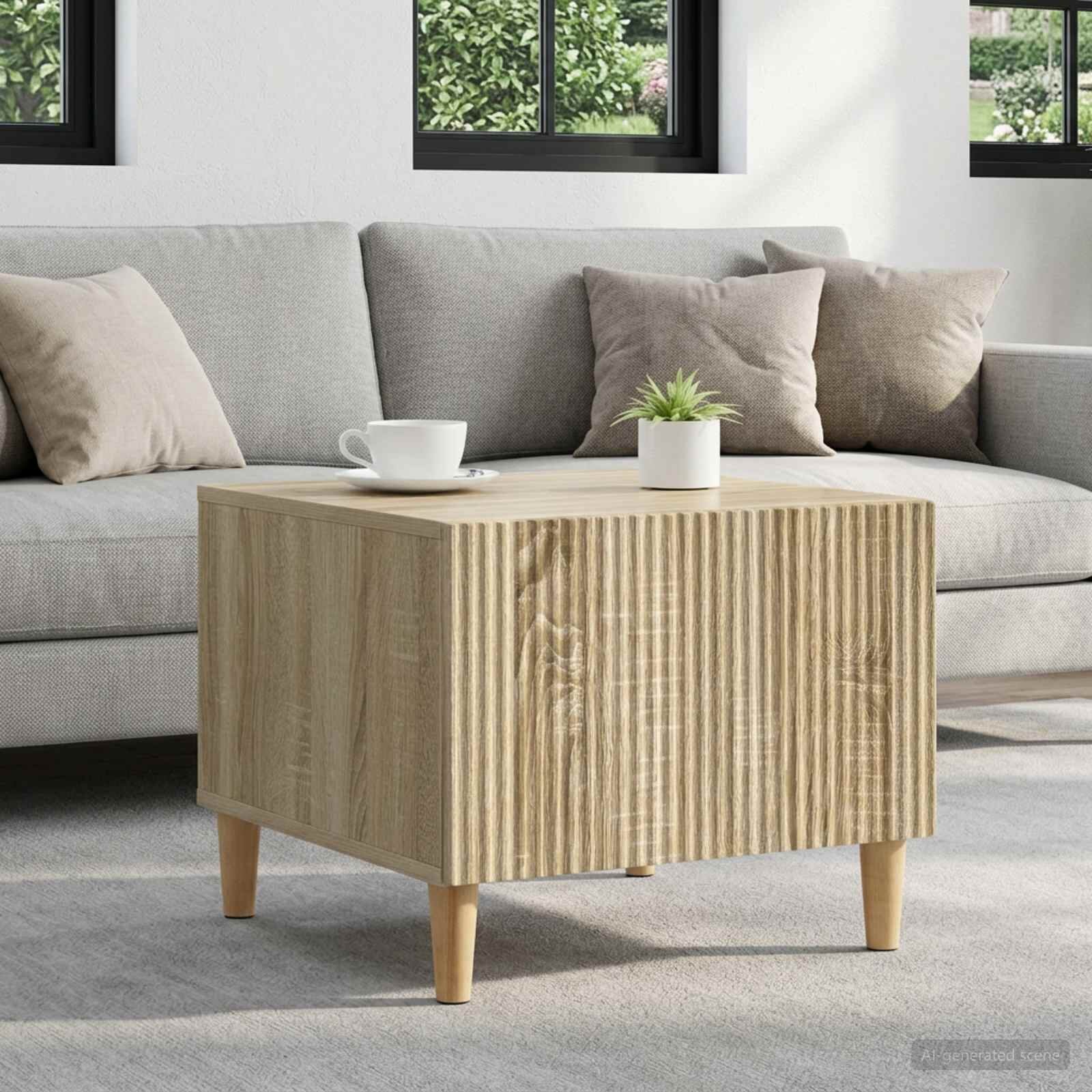 vidaXL Масичка за кафе Дъб сонома 49 x 50 x 40 см Инженерна дървесина