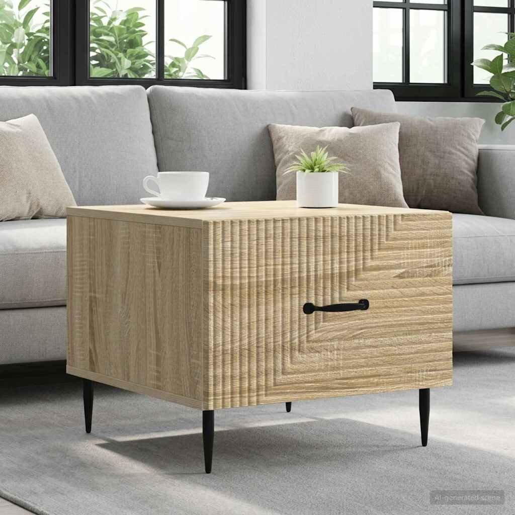 vidaXL Масичка за кафе Дъб сонома 49 x 50 x 40 см Инженерна дървесина