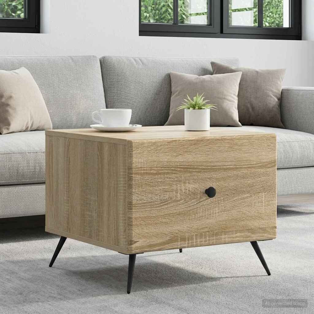 vidaXL Масичка за кафе Дъб сонома 49 x 50 x 40 см Инженерна дървесина