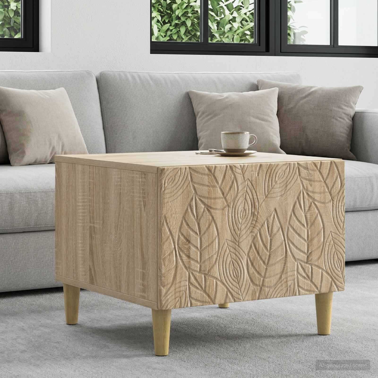 vidaXL Масичка за кафе Дъб сонома 50 x 49 x 40 см Инженерна дървесина