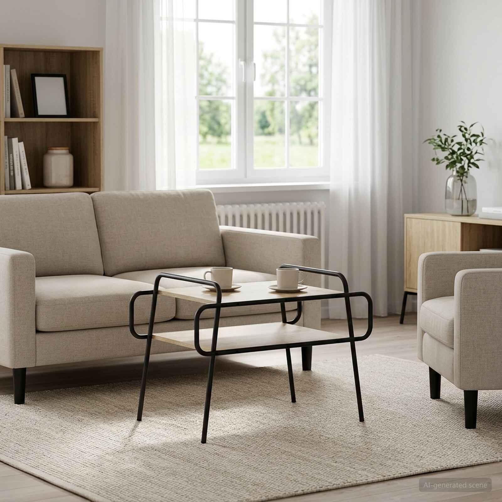 vidaXL Масичка за кафе Дъб сонома 70 x 50 x 51 см Инженерна дървесина