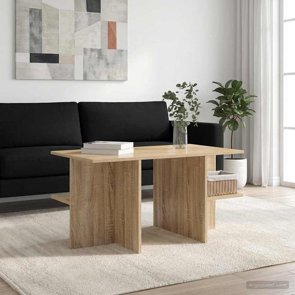 vidaXL Масичка за кафе Дъб сонома 87 x 50 x 45 см