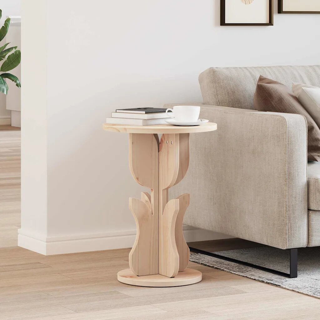 vidaXL Масичка за кафе Естествен 395 х 395 х 535 см