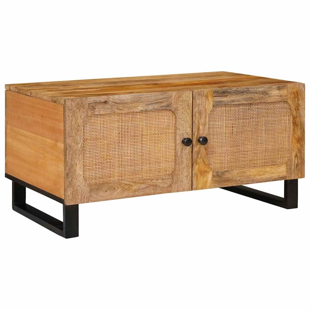 vidaXL Масичка за кафе Естествен 80 x 50 x 40 cm Солидно мангово дърво