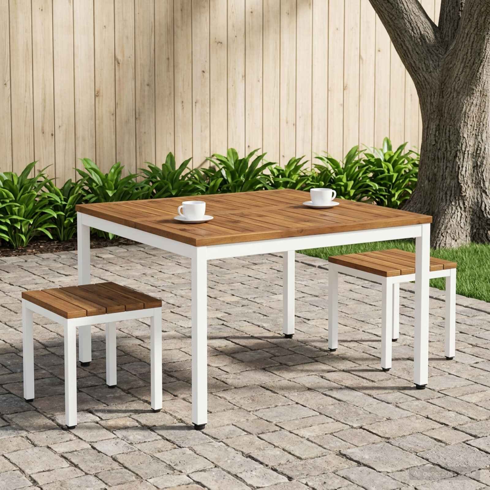 vidaXL Масичка за кафе Естествено и бяло 100 x 1005 x 45 см