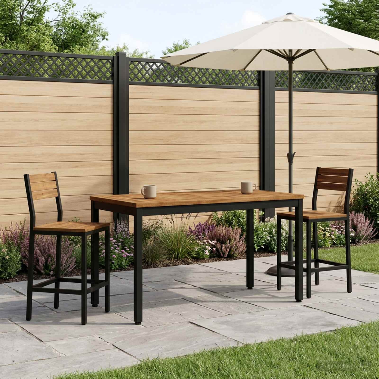 vidaXL Масичка за кафе Естествено и черно 50 x 1005 x 45 см