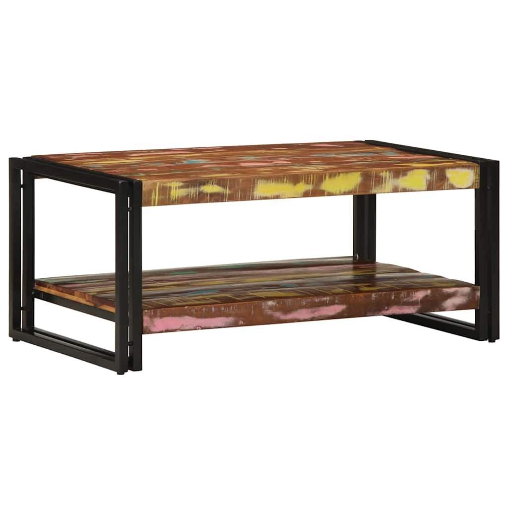 vidaXL Масичка за кафе Multicolour Масивна дървесина Reclaimed