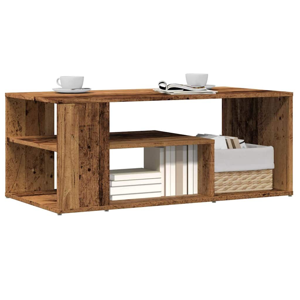 vidaXL Масичка за кафе от старо дърво 100x50x40 cm Инженерна дървесина