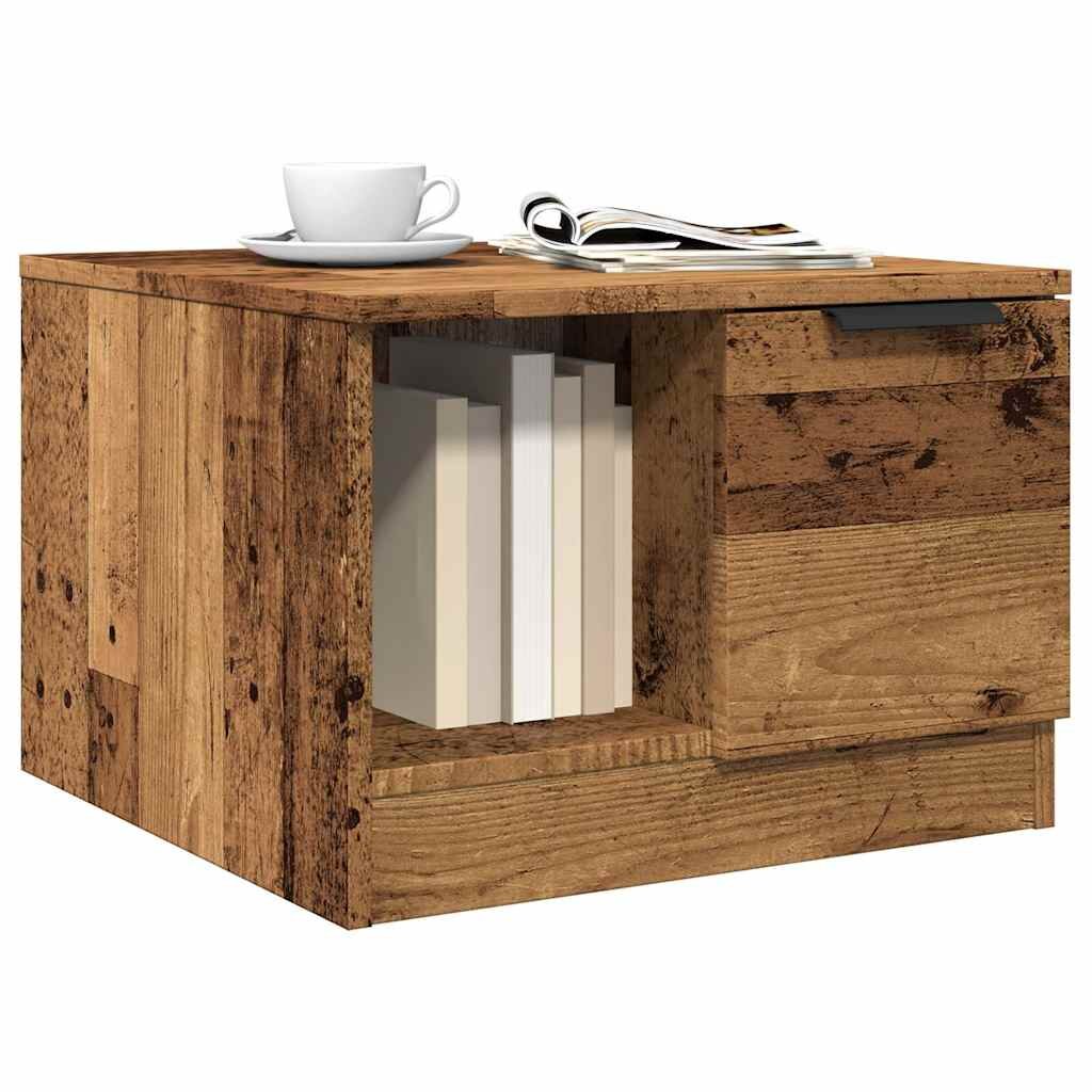 vidaXL Масичка за кафе от старо дърво 50x50x36 cm Инженерна дървесина