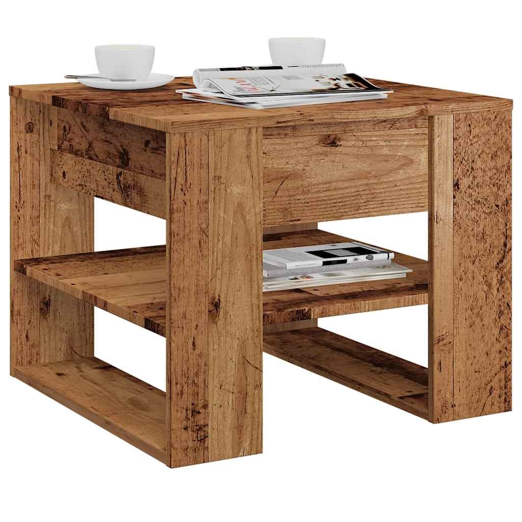 vidaXL Масичка за кафе от старо дърво 555x55x45cm Инженерна дървесина