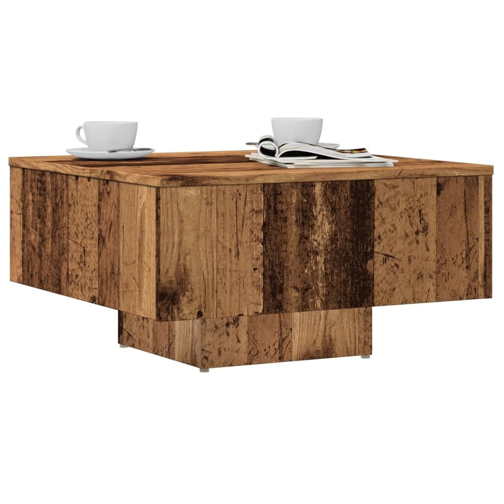 vidaXL Масичка за кафе от старо дърво 60x60x315cm Инженерна дървесина