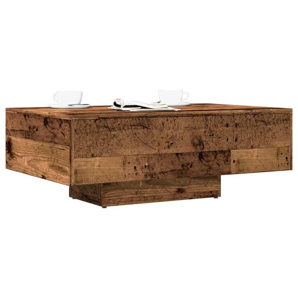 vidaXL Масичка за кафе от старо дърво 85x55x31 cm Инженерна дървесина