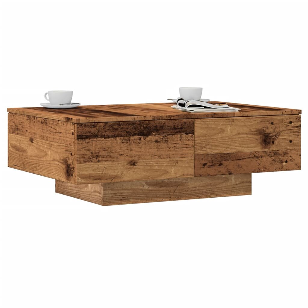 vidaXL Масичка за кафе от старо дърво 90x60x31 cm Инженерна дървесина