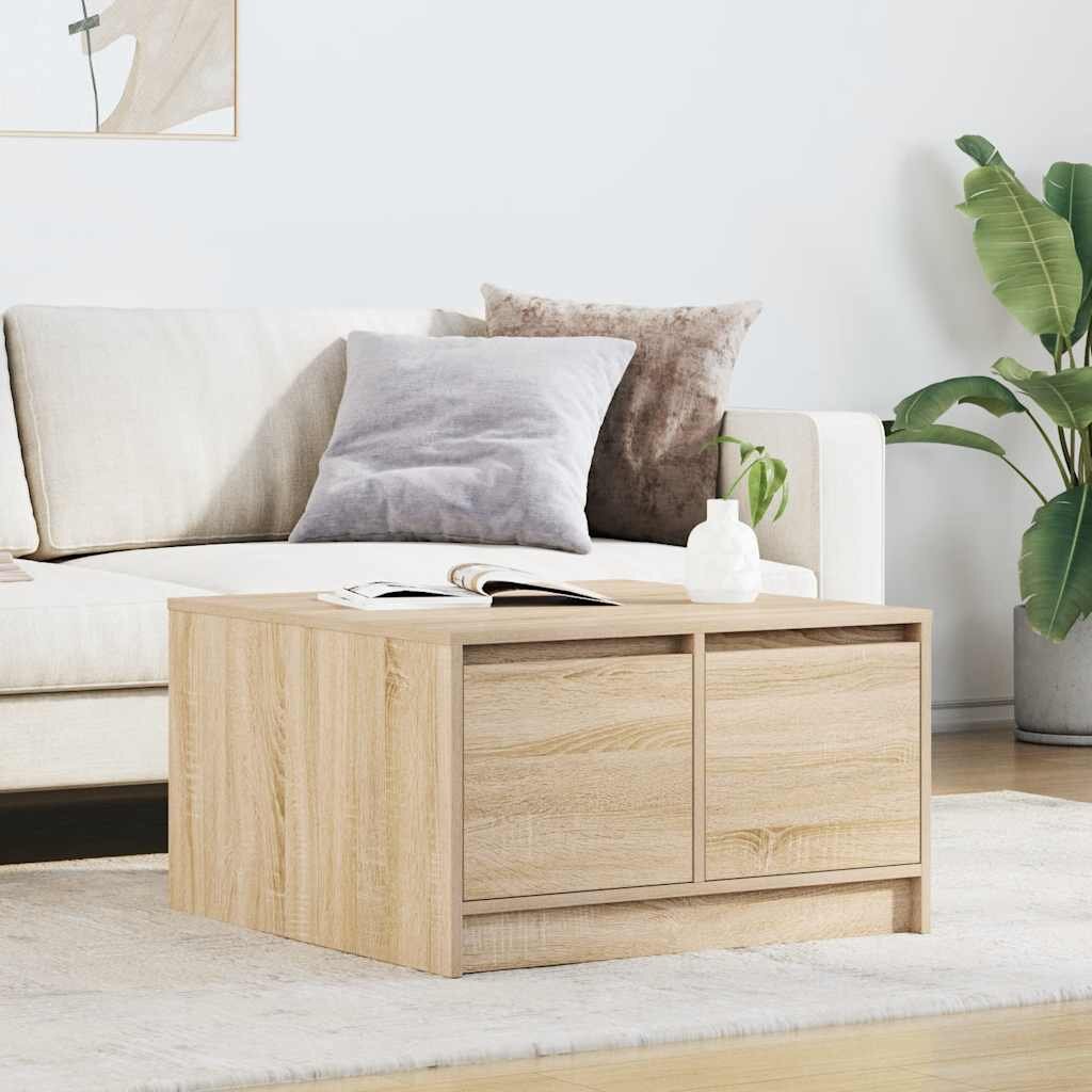 vidaXL Масичка за кафе с чекмеджета сонома дъб 705x70x40 см