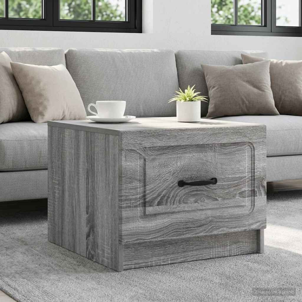 vidaXL Масичка за кафе Сива сонома 49 x 50 x 37 см Инженерна дървесина