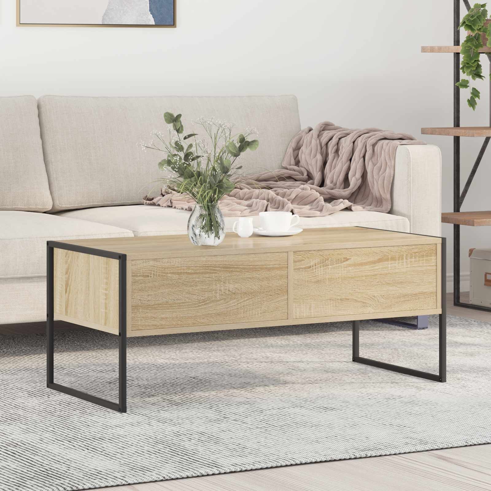 vidaXL Масичка за кафе Сонома 100 x 46 x 40 см Инженерна дървесина