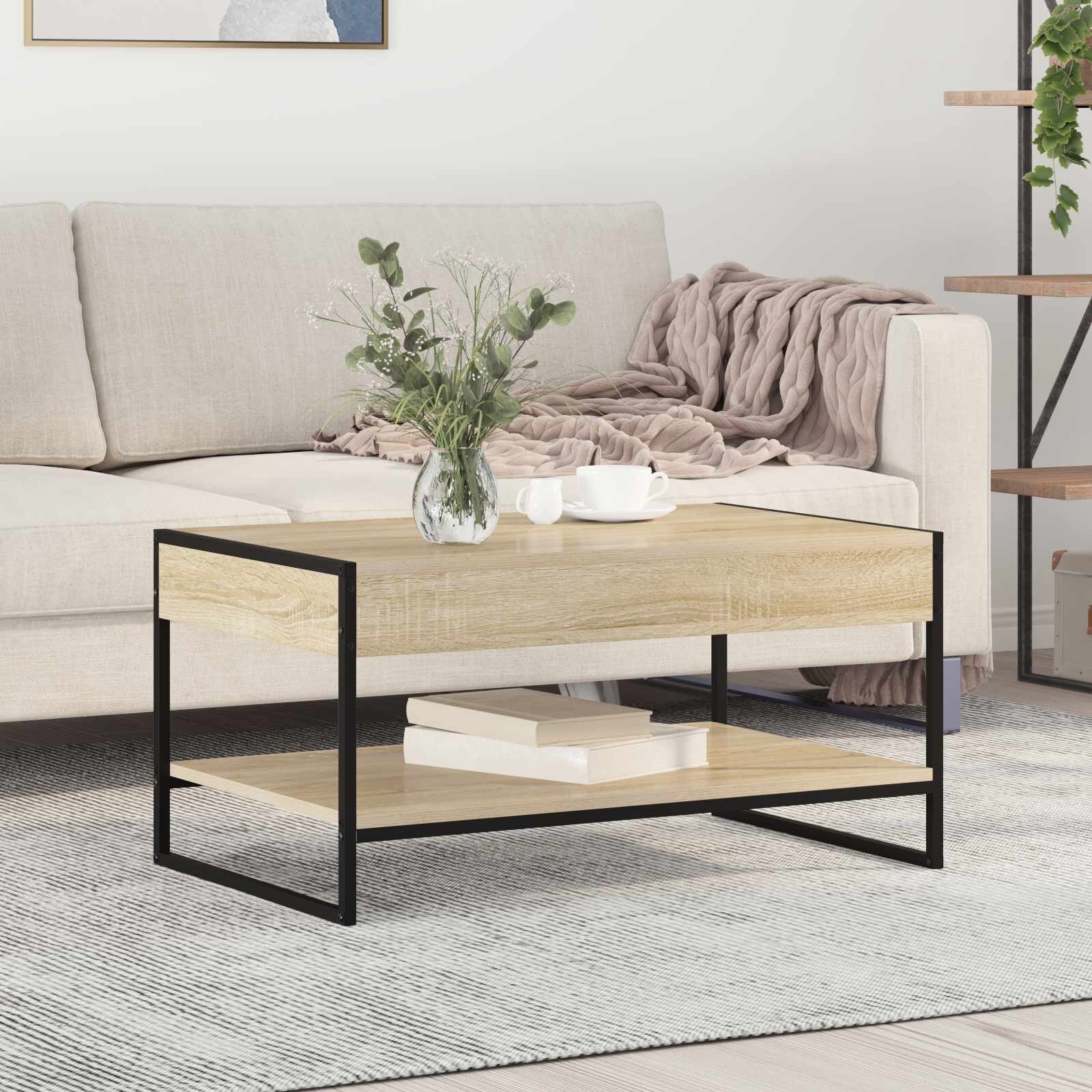 vidaXL Масичка за кафе Сонома 80 x 50 x 40 cm Инженерна дървесина