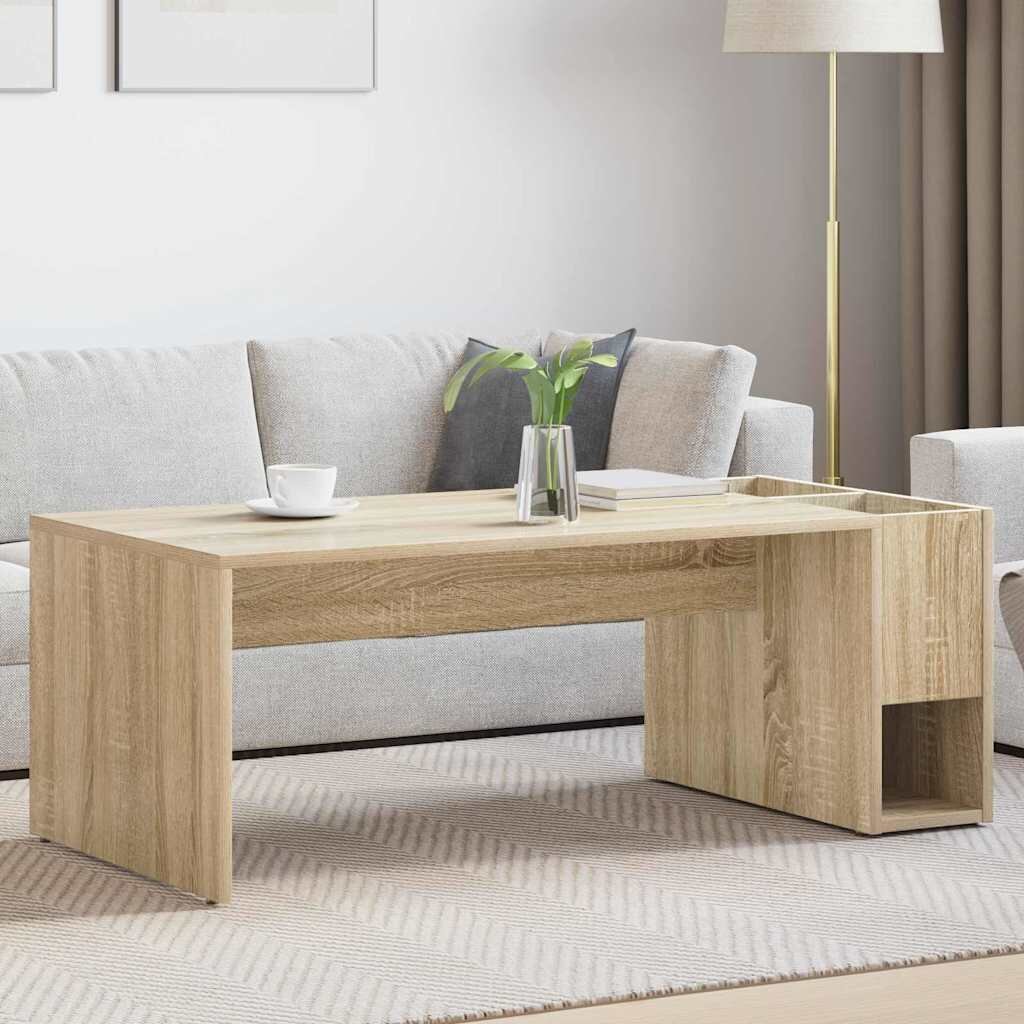 vidaXL Масичка за кафе Сонома дъб 1015 x 50 x 37 см